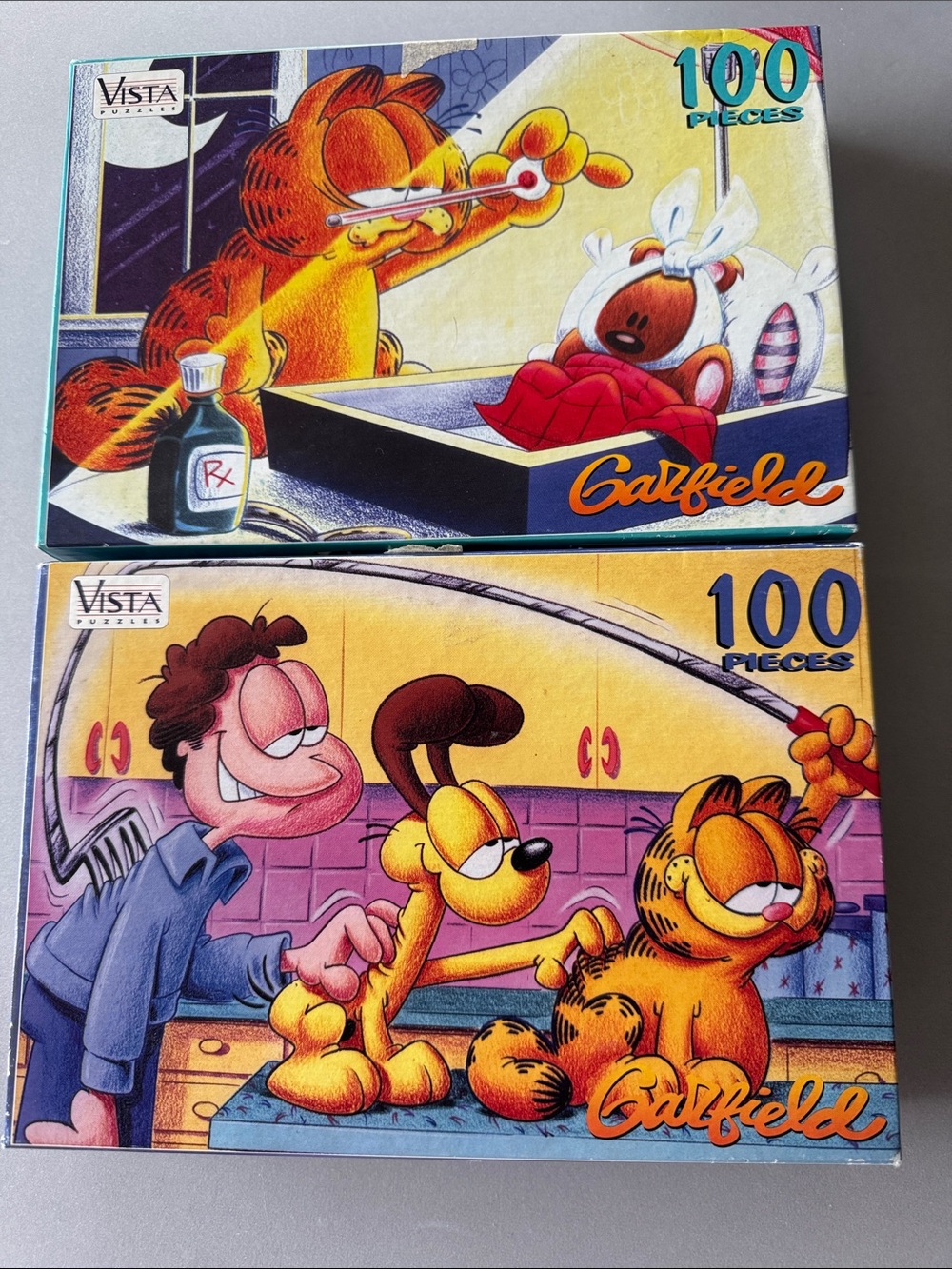 2 Garfield Vintage Jigsaw Puzzles